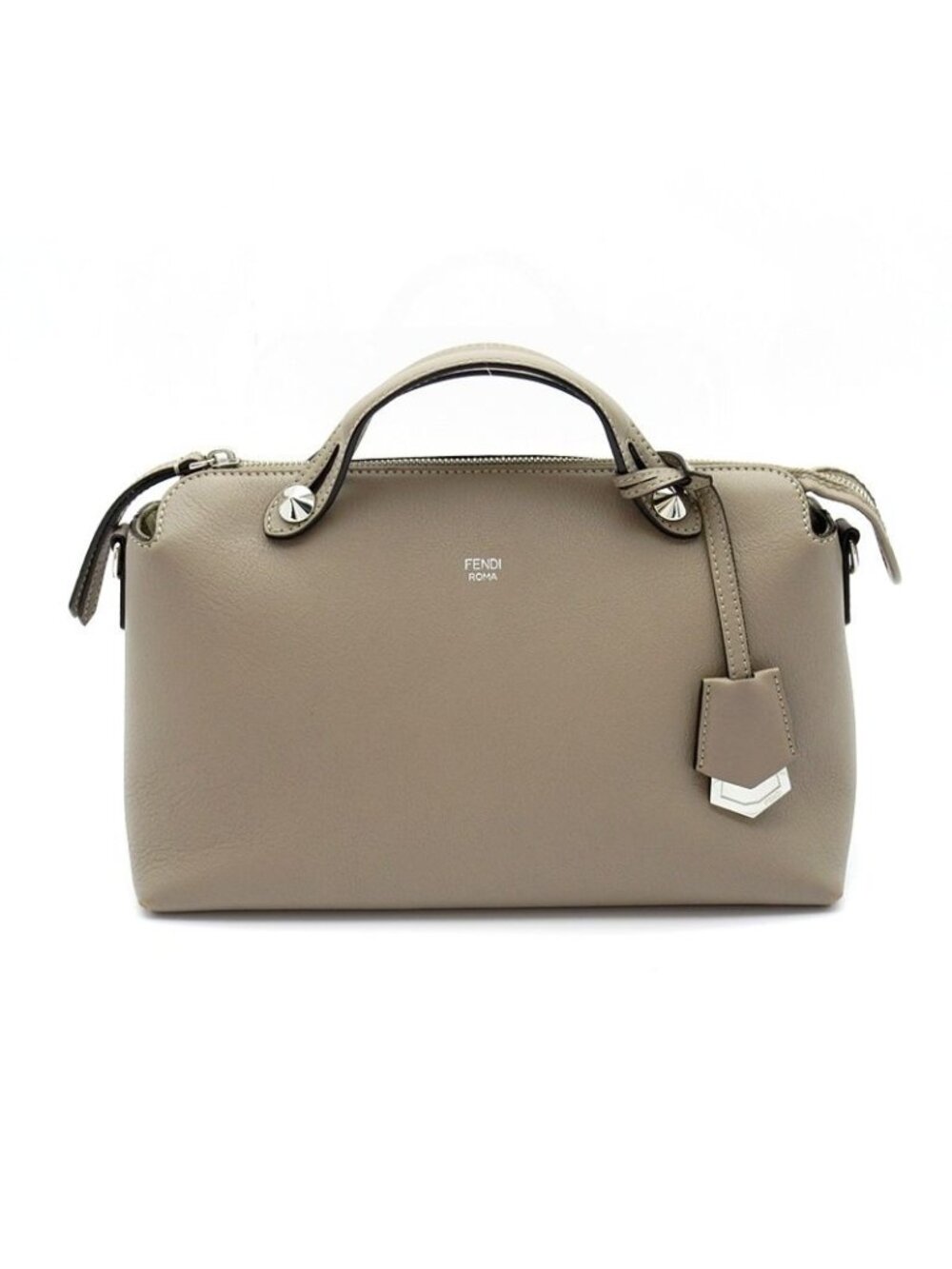 Fendi by the Way Medium Calfskin Handbag Greige